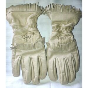 Harley Davidson Women's‎ XS Tan Leather Gloves W/Fringe